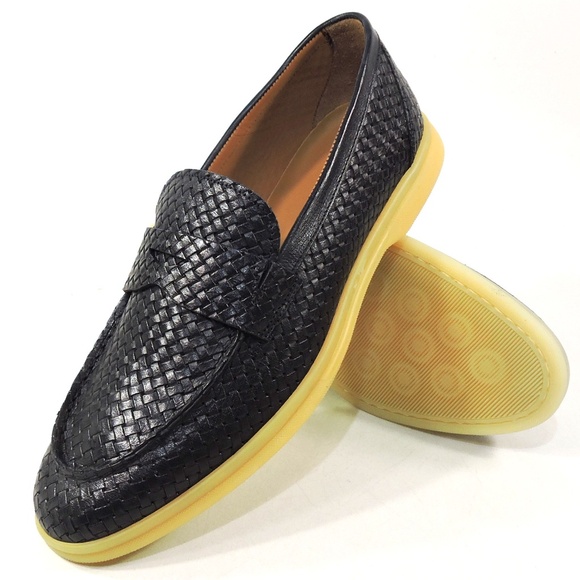 ALBERTO CICCIOLI ?? MEN\'S BLACK SOFT LEATHER COMFORT PENNY LOAFERS main image 7